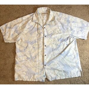 Tommy Bahama Button-Down Shirt Men's XL Original Fit Tropical 57% Silk